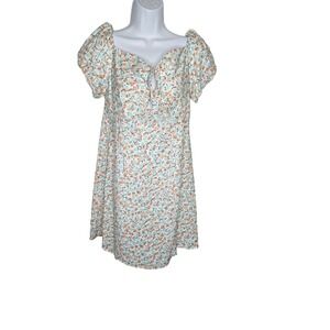 cider Plus Size XLFloral Midi Dress Boho Cottagecore Short Sleeve‎ Spring NWT
